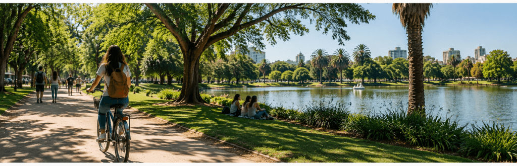 Paseo por los Bosques de Palermo durante las horas previas al check-in en Buenos Aires