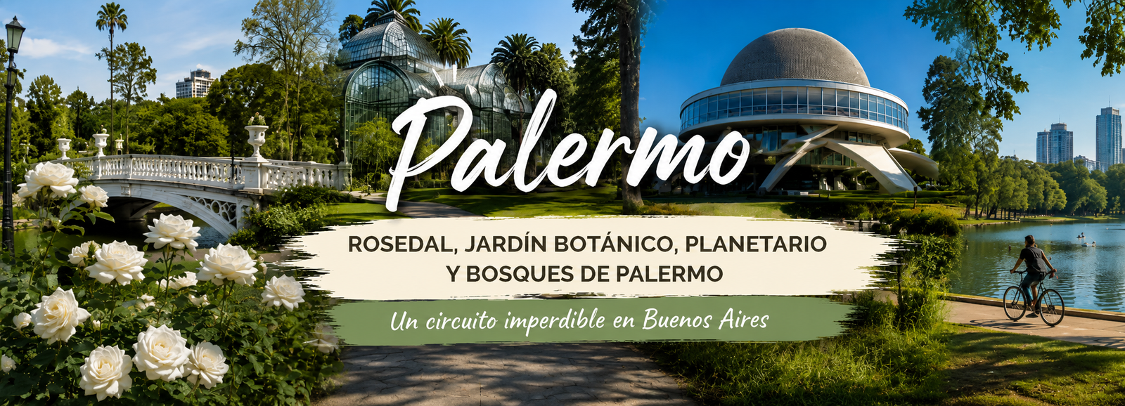 Bosques de Palermo con Planetario, Rosedal y Jardín Botánico en Buenos Aires