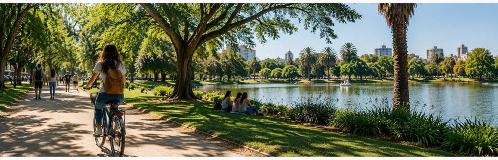 Paseo por los Bosques de Palermo durante las horas previas al check-in en Buenos Aires