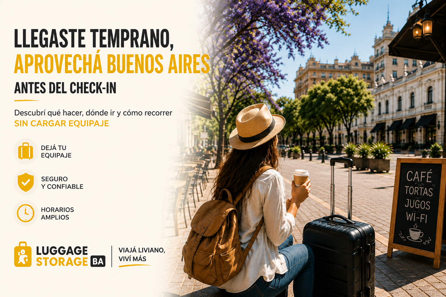 Qué hacer antes del check-in en Buenos Aires y cómo recorrer la ciudad sin cargar equipaje