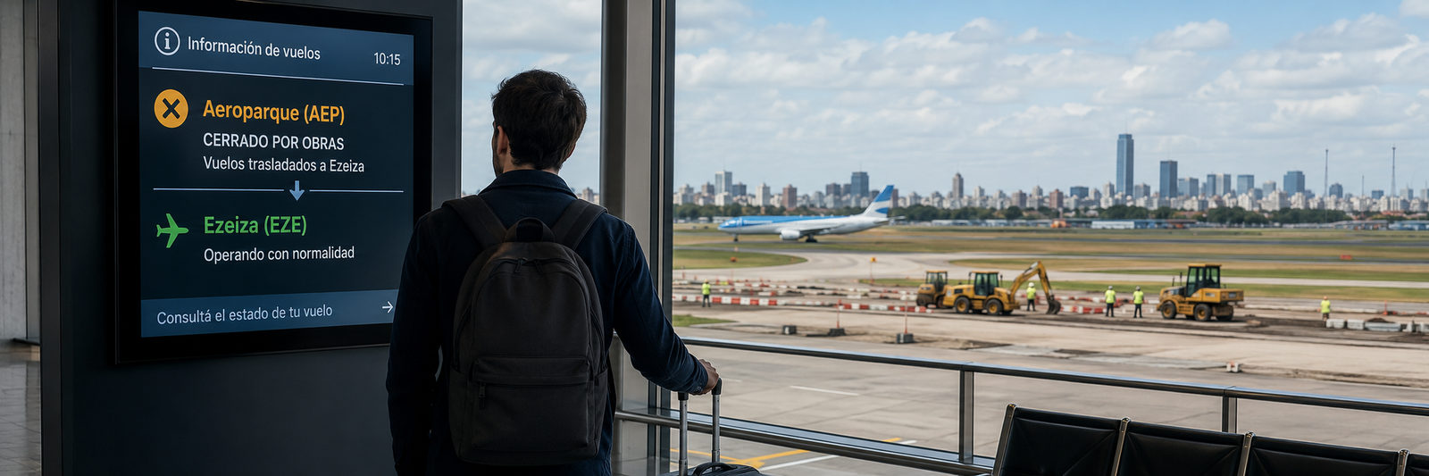 Cierre de Aeroparque por obras y vuelos trasladados a Ezeiza