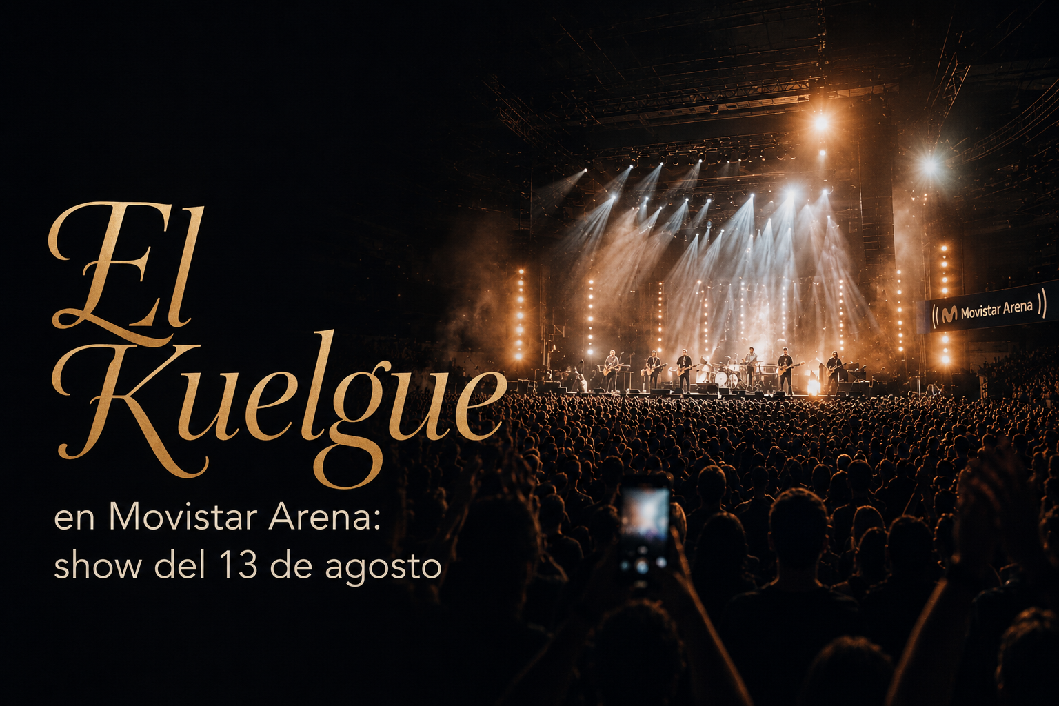 El Kuelgue en el Movistar Arena durante su show del 13 de agosto de 2026.